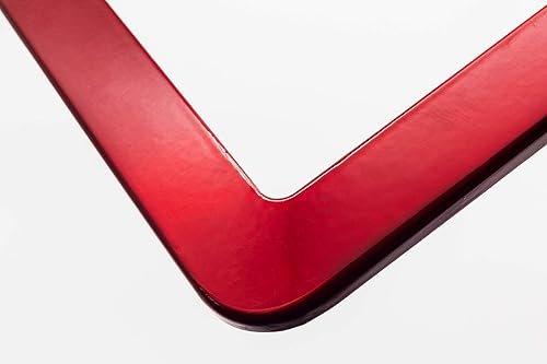 Miniatura 8 de 2 marcos de matrícula de acero inoxidable creathome con color rojo brillante