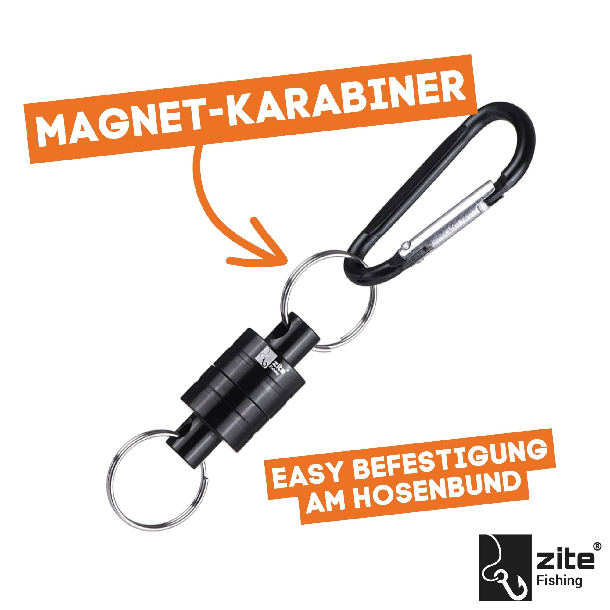 zite Fishing Robusto Uccisore di Pesci in Alluminio 25 cm - Manico Antiscivolo - Pratico con Moschettone Magnetico