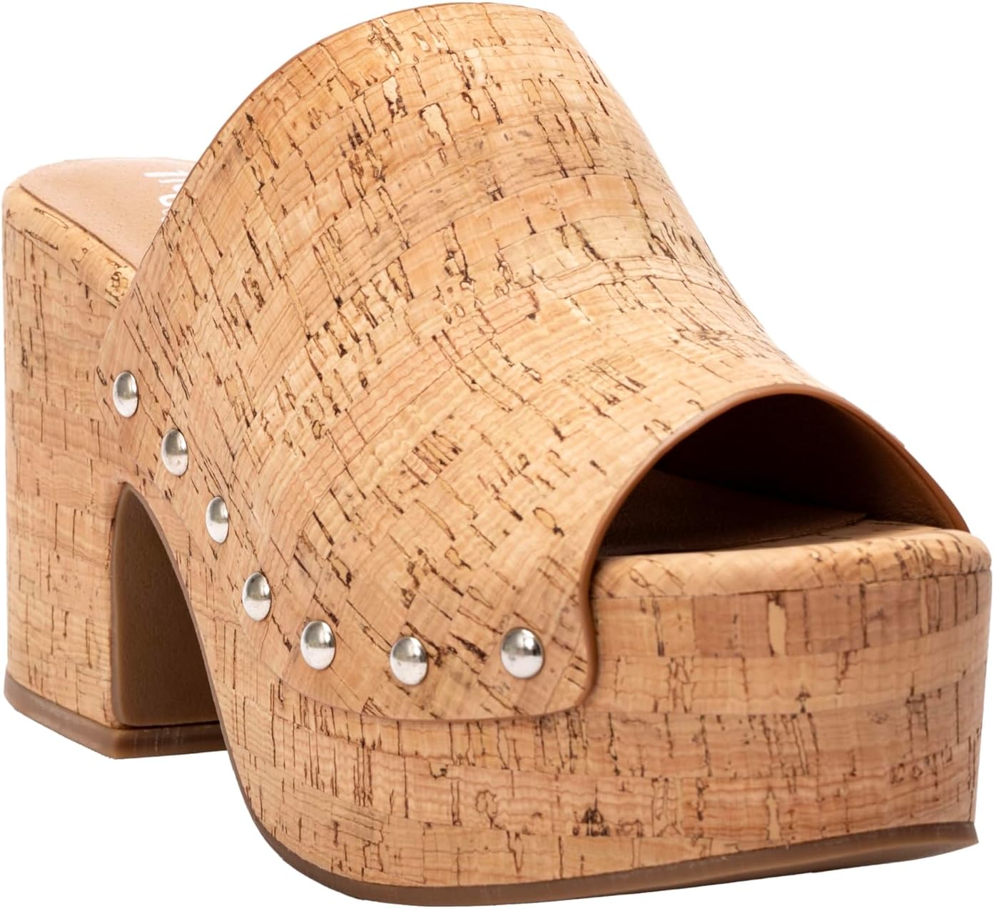 Corkys Footwear Hey Girl Womens Bada Bing Chunky Heels - Featuring a 3.75-inch Chunky Heel and 1.5-Inch Platform, A wide Strap, Stud-Lined Upper, and Cushioned Insoles