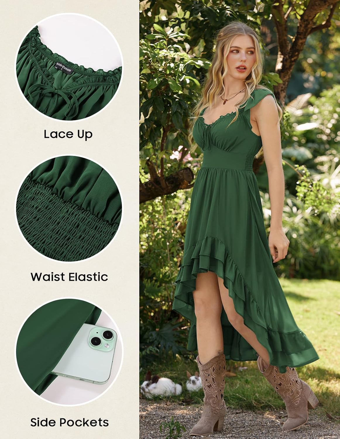 SCARLET DARKNESS Renaissance Corset Dress for Women Off Shoulder Flowy Sundress Wedding Guest Chiffon Dresses