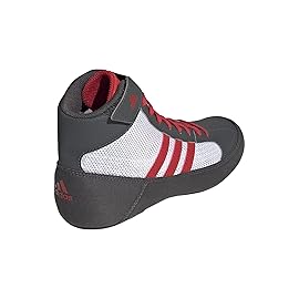 adidas Men\'s HVC Wrestling Shoes, Grey/White/Red, 12.5
