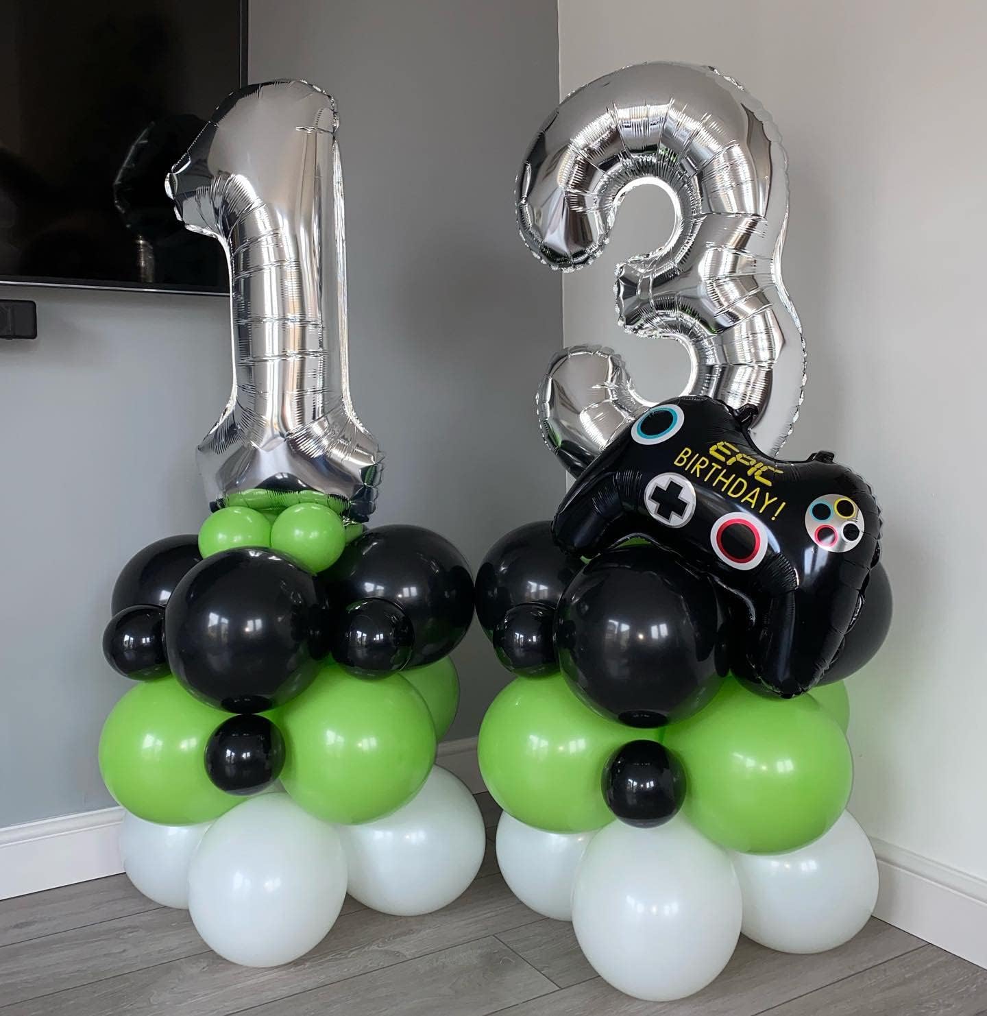 40 Inch Silver 13 Number Balloons Giant Jumbo Huge 13 or 31 Foil Mylar Helium Number Digital Balloons Silver Birthday Mylar Digital Balloons 13th 31st Birthday Anniversary Events Party Decorations - Image 5