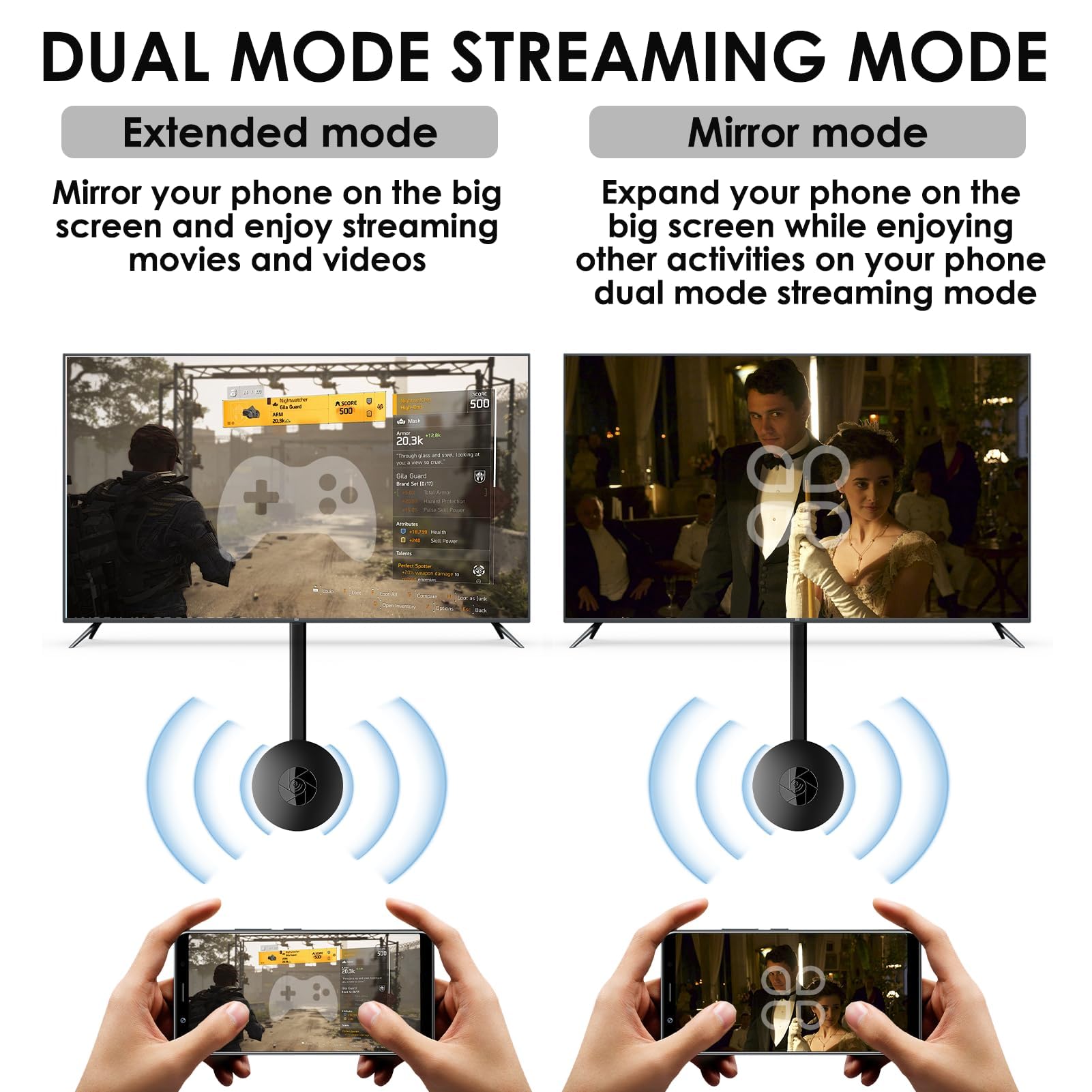 EZCast Omni One – Dongle HDMI 4K Per Mirroring Senza Fili, AirPlay, Miracast, DLNA, Compatibile Con IOS/Android/Windows/macOS