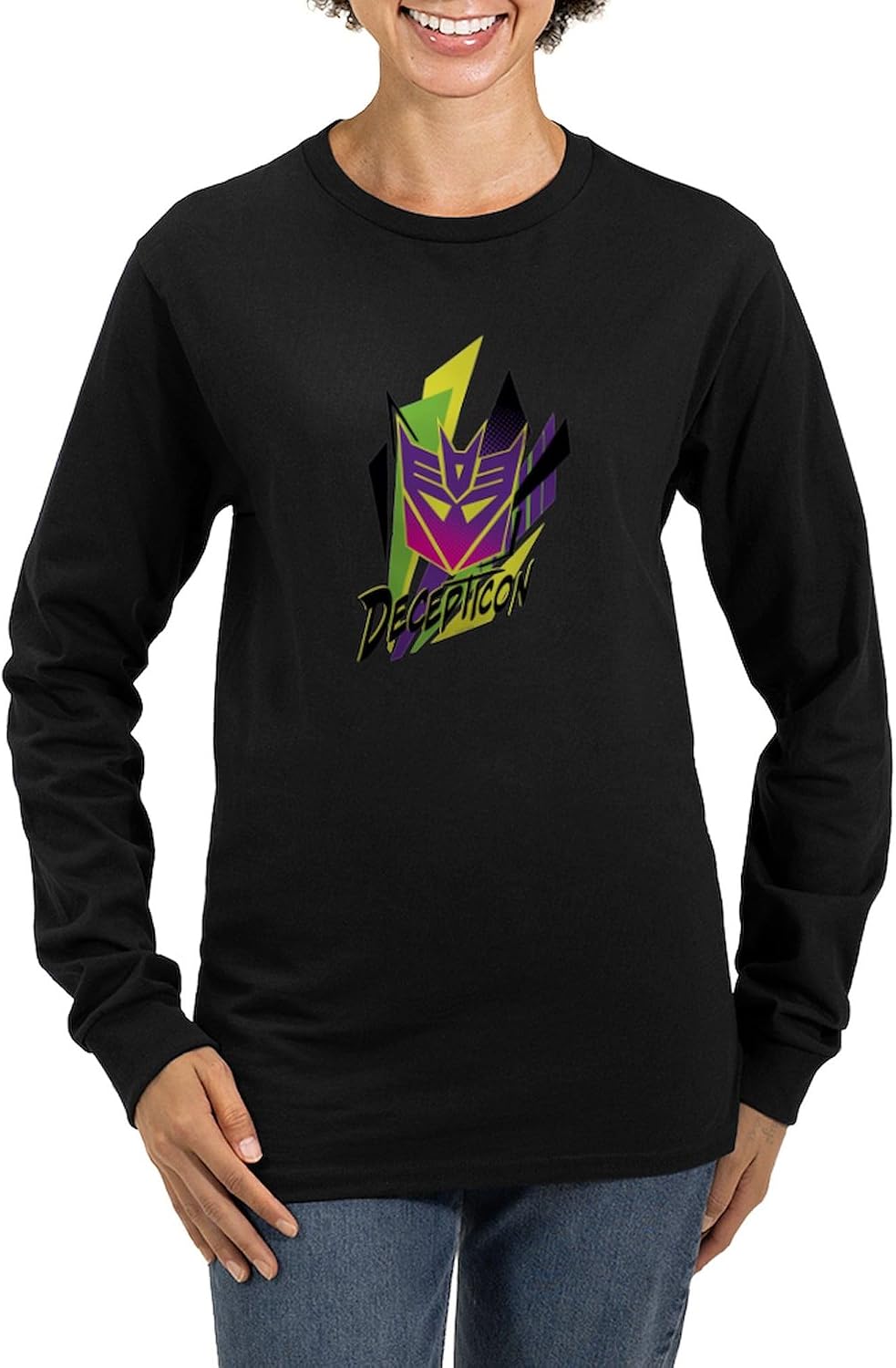 CafePress Transformers Decepticon Starburst Long Sleeve T Shirt Women's Long Sleeve Crew Neck T-Shirt