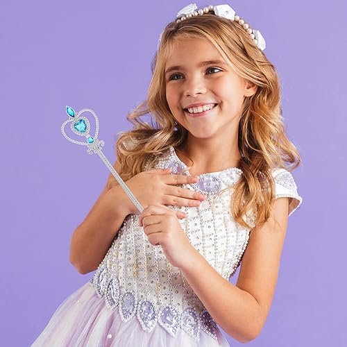 Miniatura 6 de TIESOME Varita mágica de hadas, varita de princesa con diamantes de imitación, varita de ángel con purpurina, kit de varita de hada de hadas de
