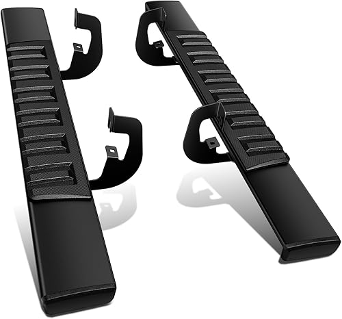 Vista 15 de DNA Motoring Estribos de 5 pulgadas compatibles con Silverado 1500 07-18, Silverado/Sierra 2500-3500HD 07-19 cabina estándar, barras Nerf de acero