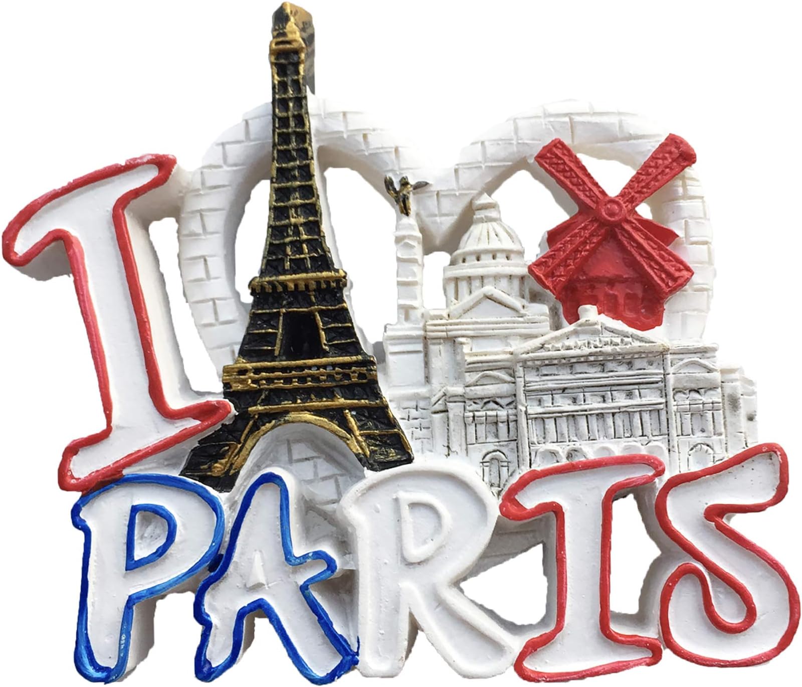 Wedare Magnet Souvenir Paris France 3D Letters Refrigerator Resin Collection, Paris Fridge Gift ic Sticker Home Kitchen Decoration