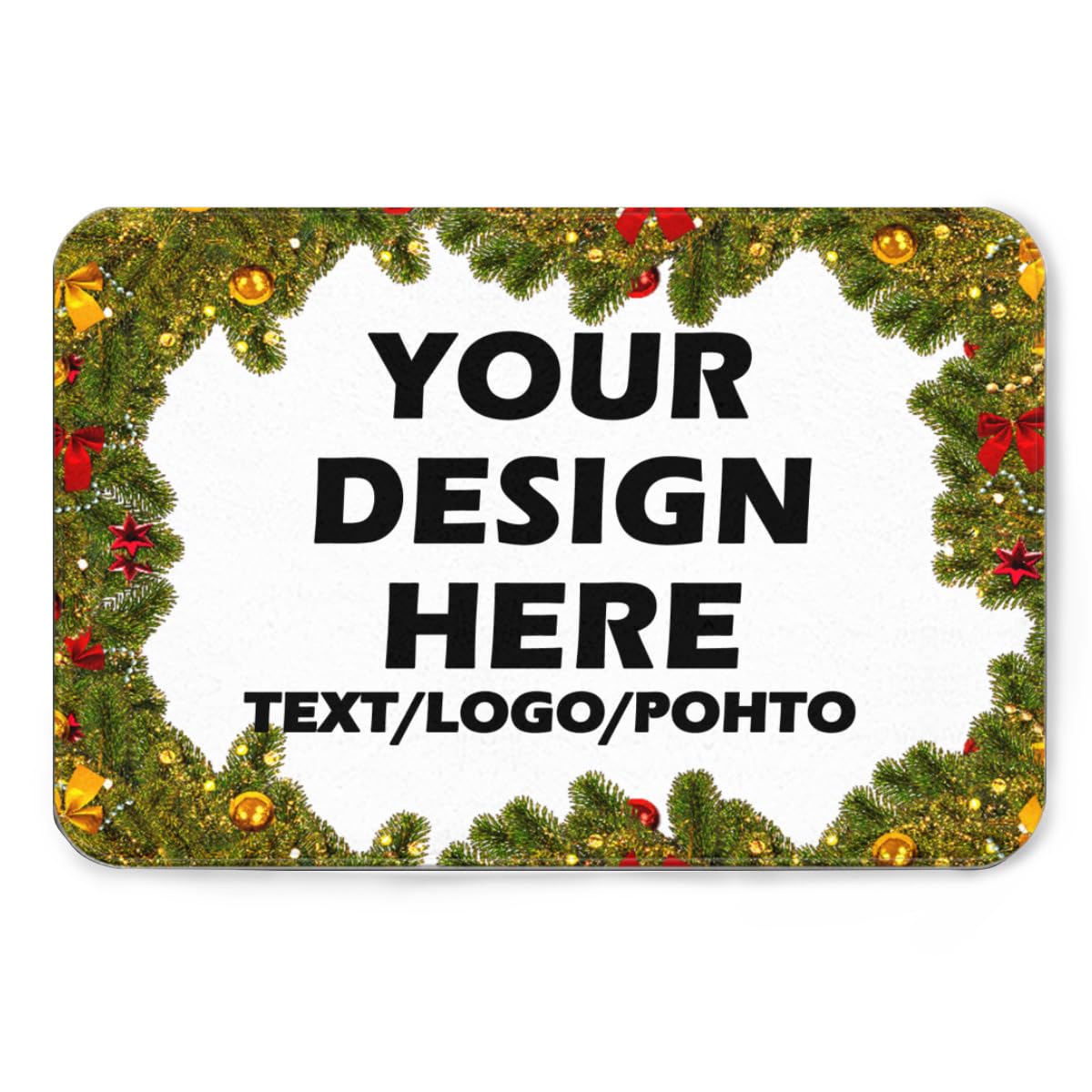 Personalised Door Mat – Add Your Text/Image/Photo, Fun Custom Doormat, personalised doormat For Home, Indoor Outdoor Non-Slip Mat, Personalised, Friends, Birthday Or Christmas 16x24In