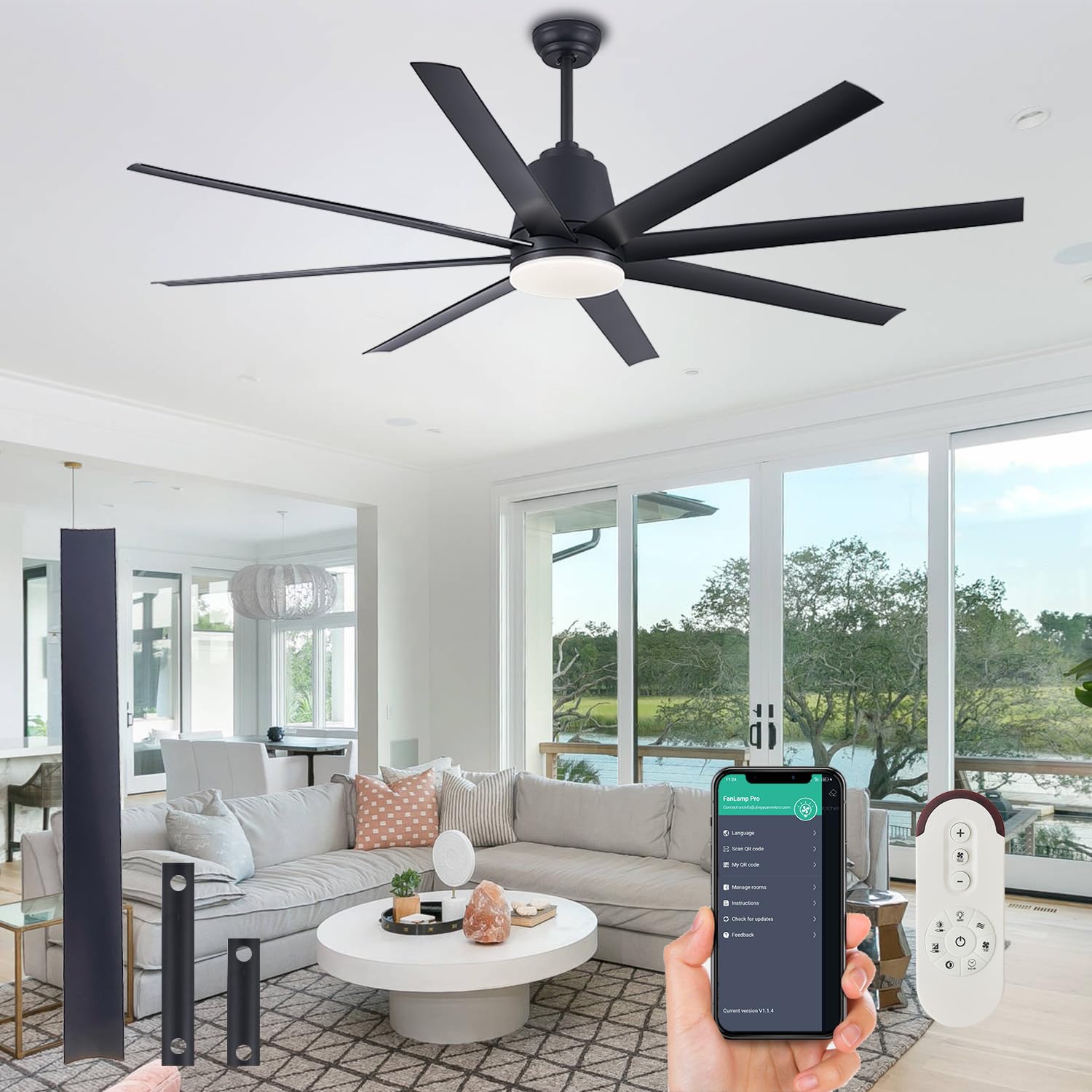 Snapklik.com : PAFRUMGE 72 Inch Large Ceiling Fans