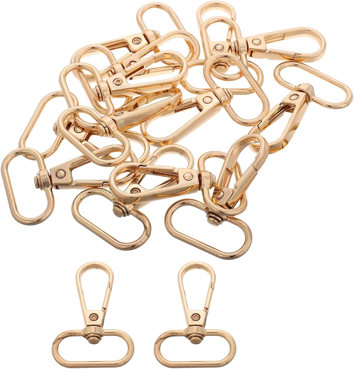 Holibanna 15pcs Zinc Alloy Swivel Trigger Snap Hooks for Bags and Keys, Heavy Duty Lobster Claw Clasps with Versatile Design, for Outdoor Activities and Travel