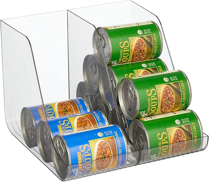 mDesign Plastic Divided Beverage Storage, Can Dispenser