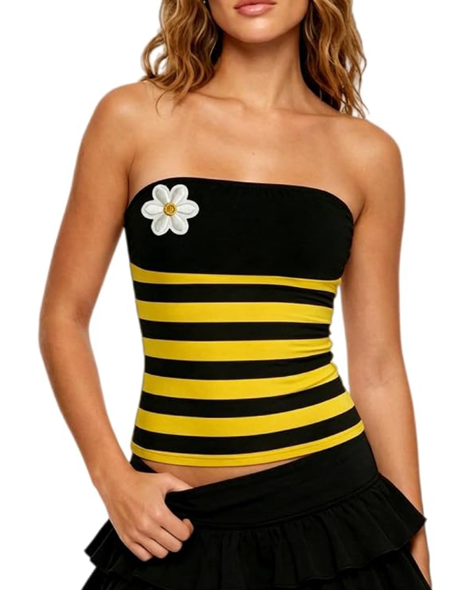 ensswliz Women Cute Bee Ladybug Shirt Spaghetti Strap Halloween Costume — image 1