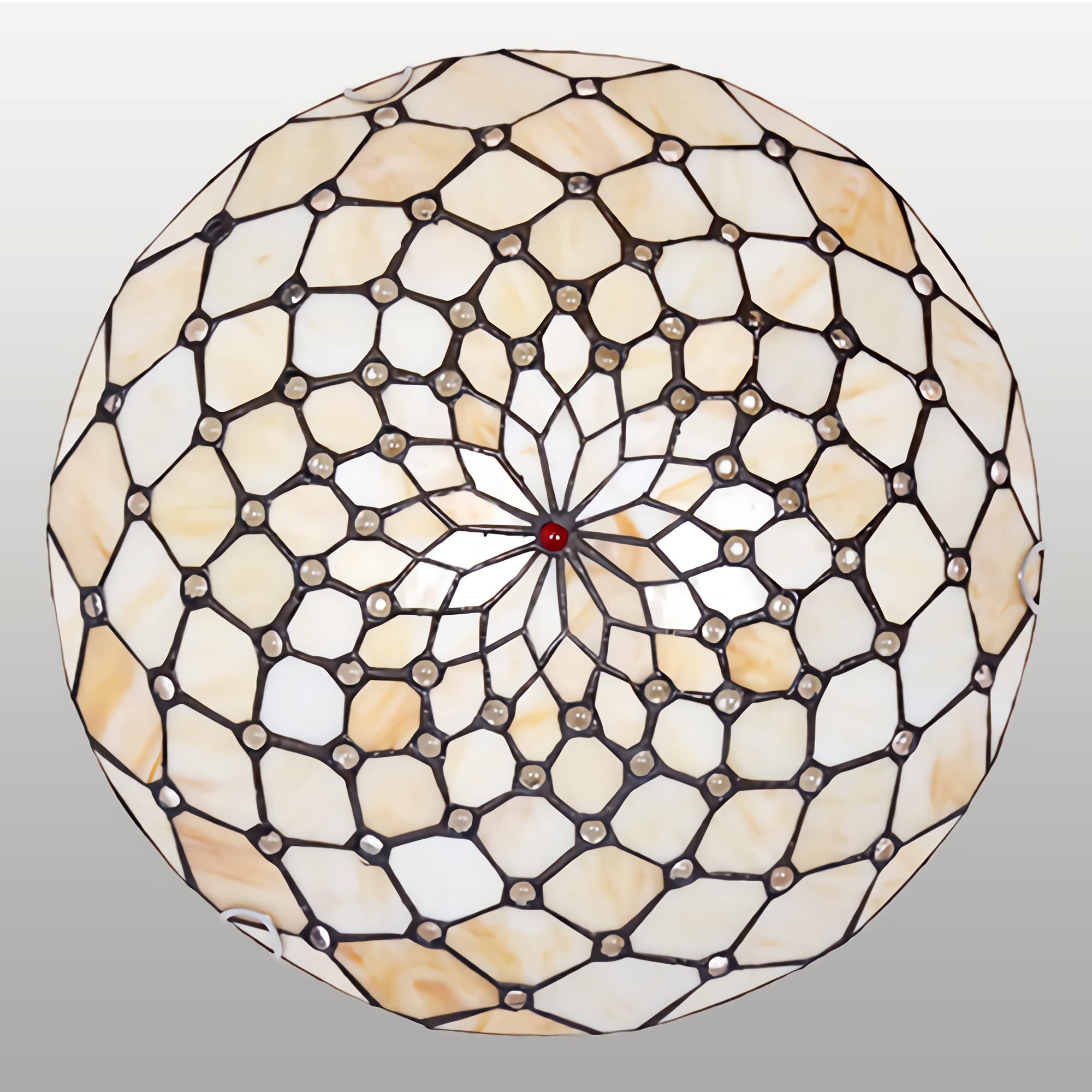Plafonnier Tiffany vintage 40 cm pour illuminer votre couloir, loft et salle à manger