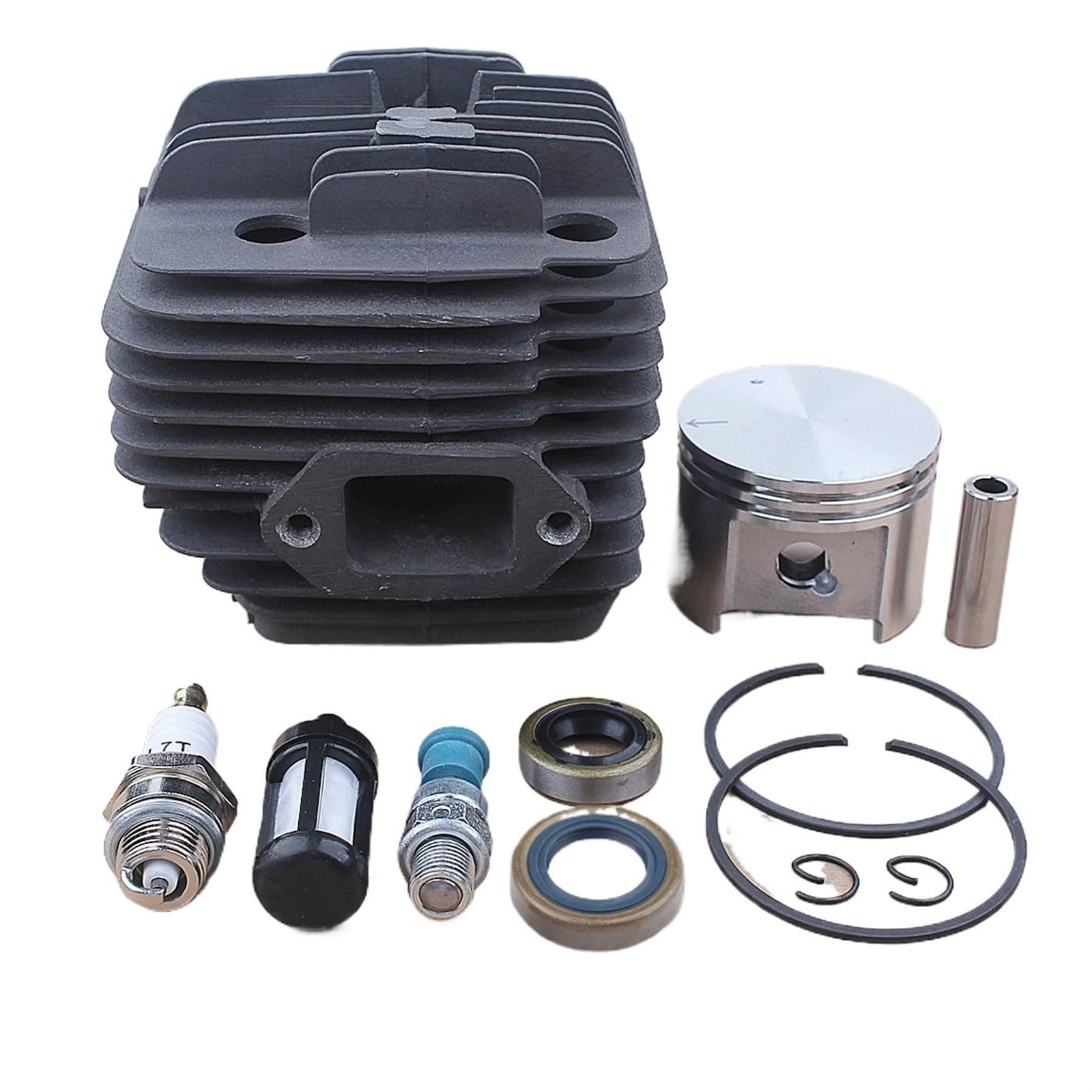 EEQANAO 49mm Cylinder Piston Kit For Stl TS400 4223 020 120 for Ni-kasil Cutoff Saws 4223 020 1200 Fuel Filter Oil Seal Decompression Valve