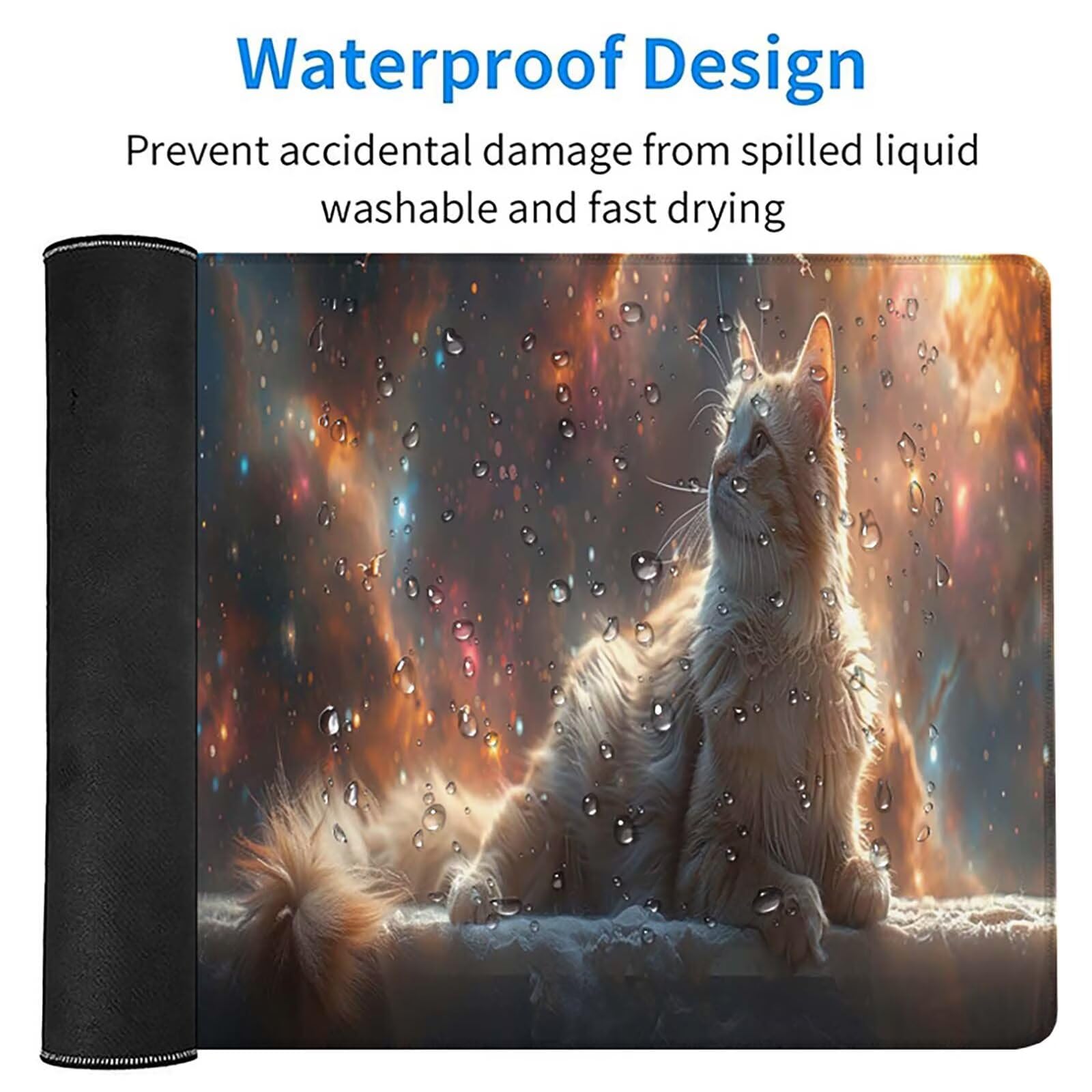 Podkładka pod mysz XXL 1600x800x3mm, biała podkładka pod mysz do gier z antypoślizgową gumową powierzchnią, poprawia precyzję i szybkość, komputer dla gracza i akcesoria biurowe, prezent dla mężczyzn