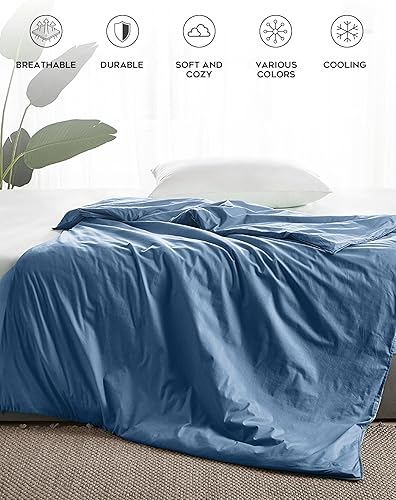 Miniatura 3 de BB BLINBLIN Funda de edredón de bambú para mantas con peso (gris oscuro, 48 x 72 pulgadas)