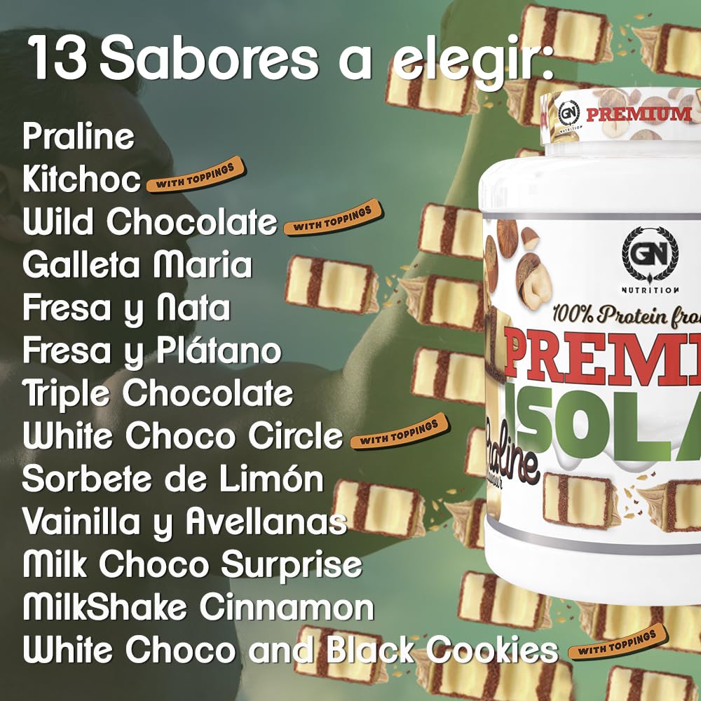 GN Nutrition 2 kg Proteína Isolate 100%| Sabor TRIPLE CHOCOLATE | Aislado de Suero de Leche ISOLAC | Con DigeZyme y Vitamina B6