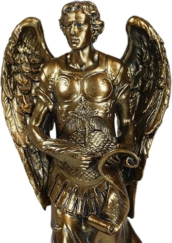 Miniatura 10 de Ebros - Estatua de Arcángel del Consejo Angélico de la Iglesia Católica Ortodoxa Oriental, estatua de 8 pulgadas de alto con placa de nombre de