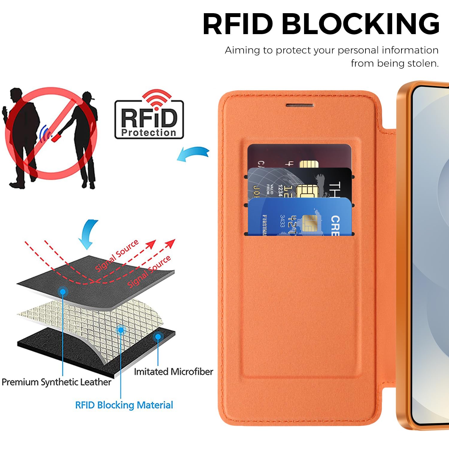 Asdsinfor Flip Case for Samsung S26 Ultra Clear Shell Leather