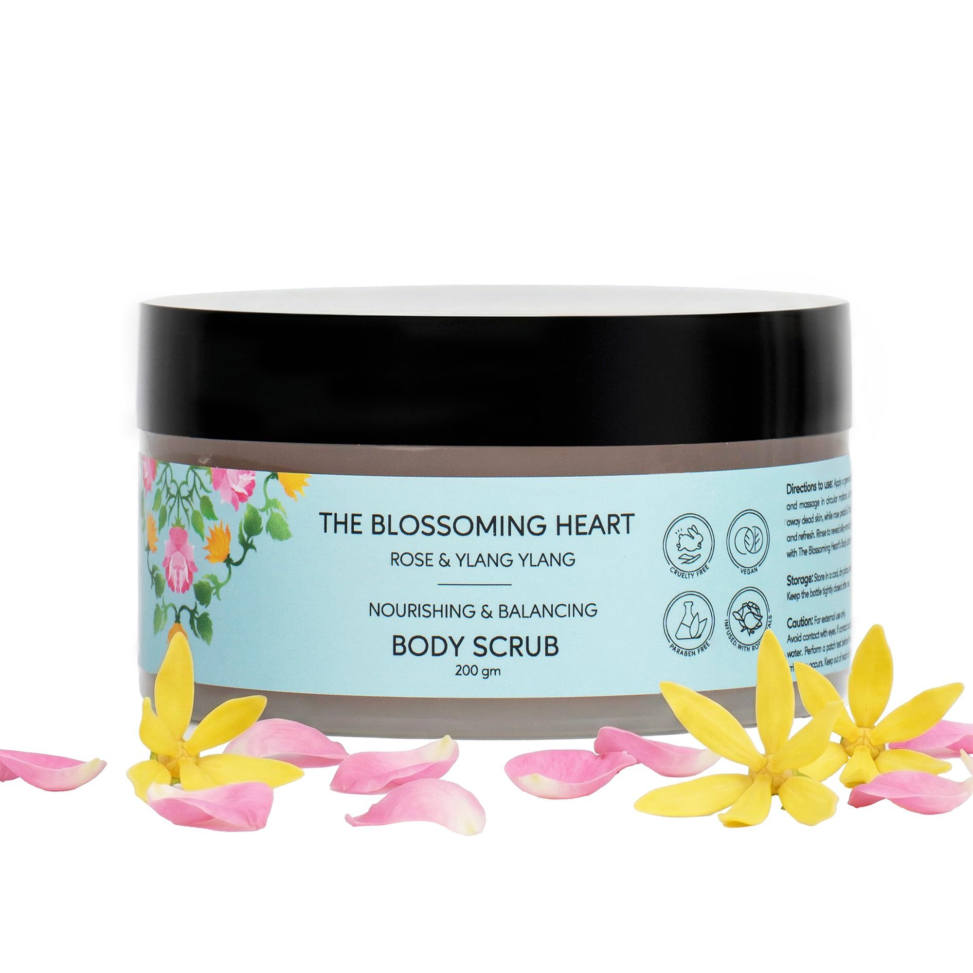 Back Home Rose and Ylang Ylang, Body Scrub 200 ml | Exfoliating Sugar Scrub with 6 Plant oils |Best for Dry skin-image-48