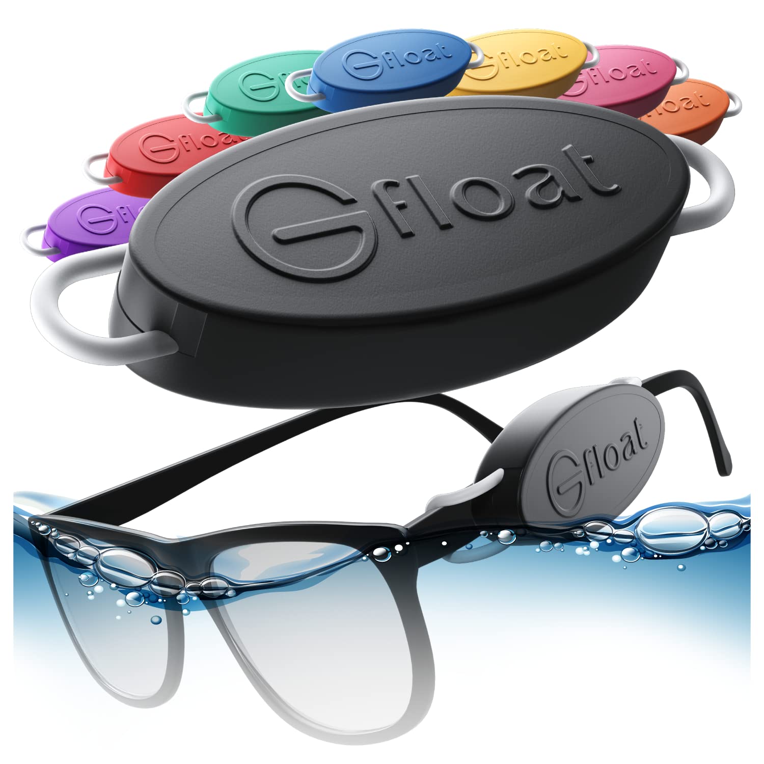 GFLOAT Floating Eyewear Retainer – Sunglasses &amp; Prescription Glasses Float, No Strap, Water Sports
