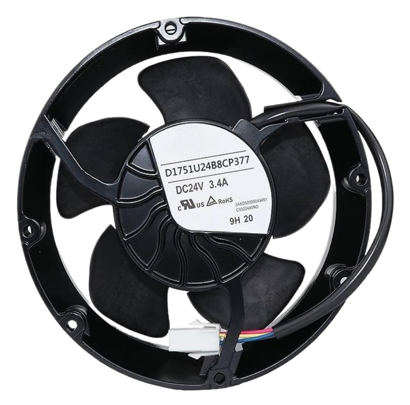 Ventilateur D1751U24B8CP377 de refroidissement industriel 24V pour armoire électrique