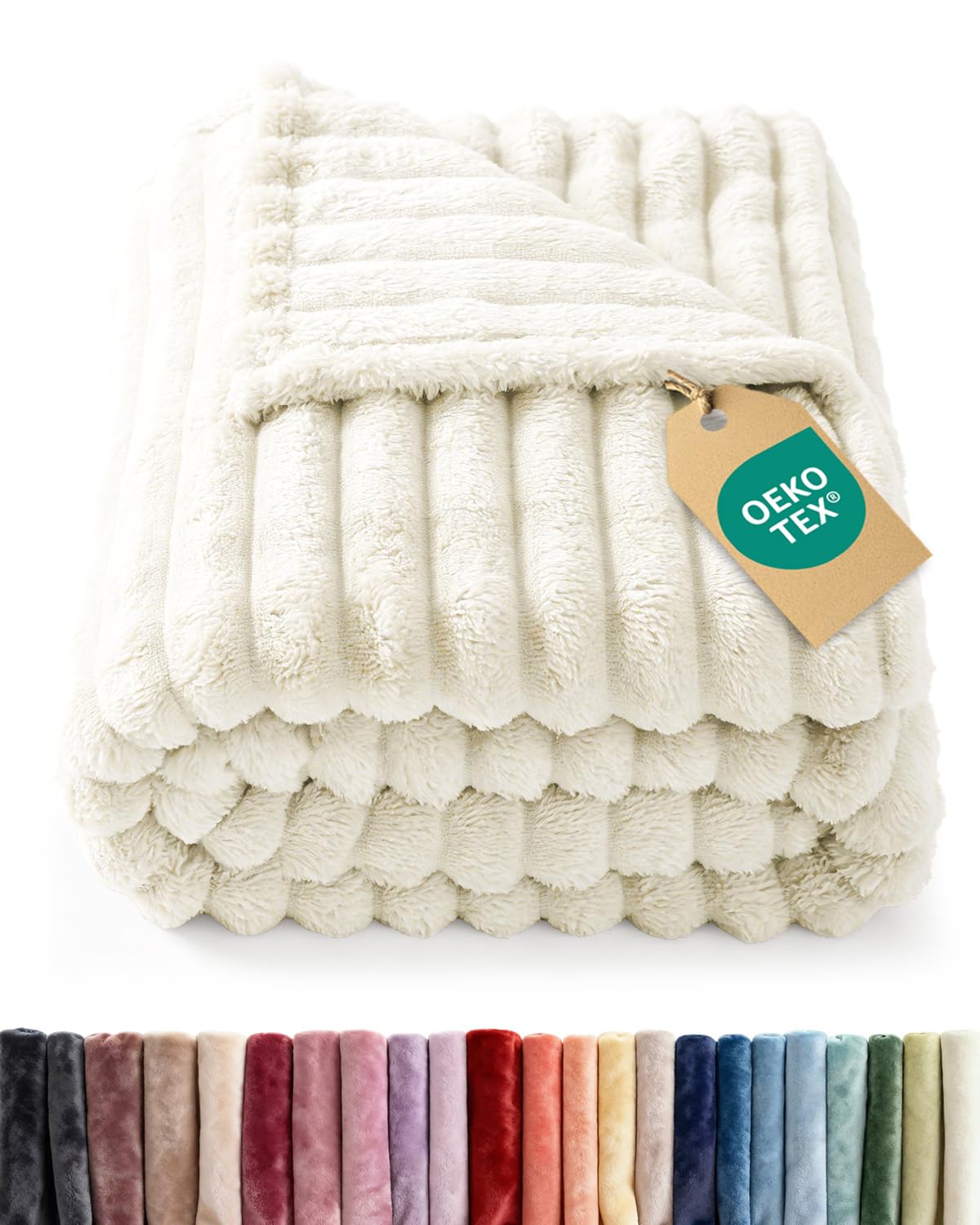 Super Soft Fleece Blanket Throw Size - Fleece Throw Blanket for Bed, Couch & Chair - Cozy, Warm & Breathable - All Season Fuzzy, Cute Decor, Microplush Bedding for Women, Men and Teens - 50x60, Navy — view 12