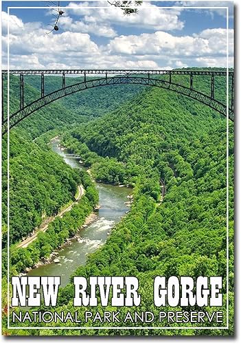 FRIDGE MAGNET Nuevo imán para nevera River Gorge National Park and Preserve West Virginia tamaño 2.5 pulgadas x 3.5 pulgadas, como se muestra en las