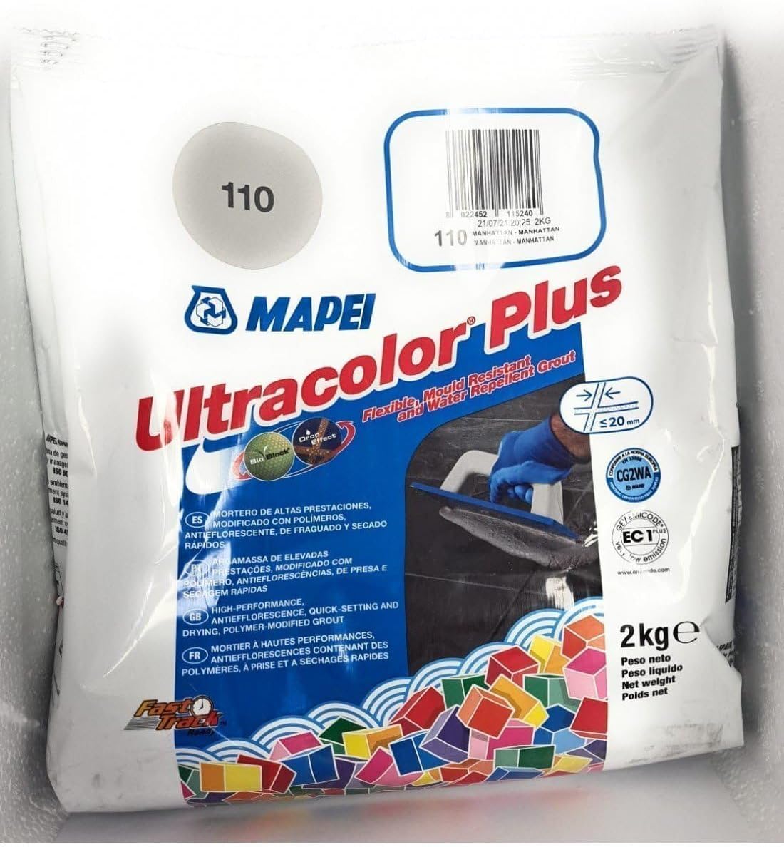 Mapei UltraColor Plus Polymer-Modified Grout, Manhattan Grey, 5kg