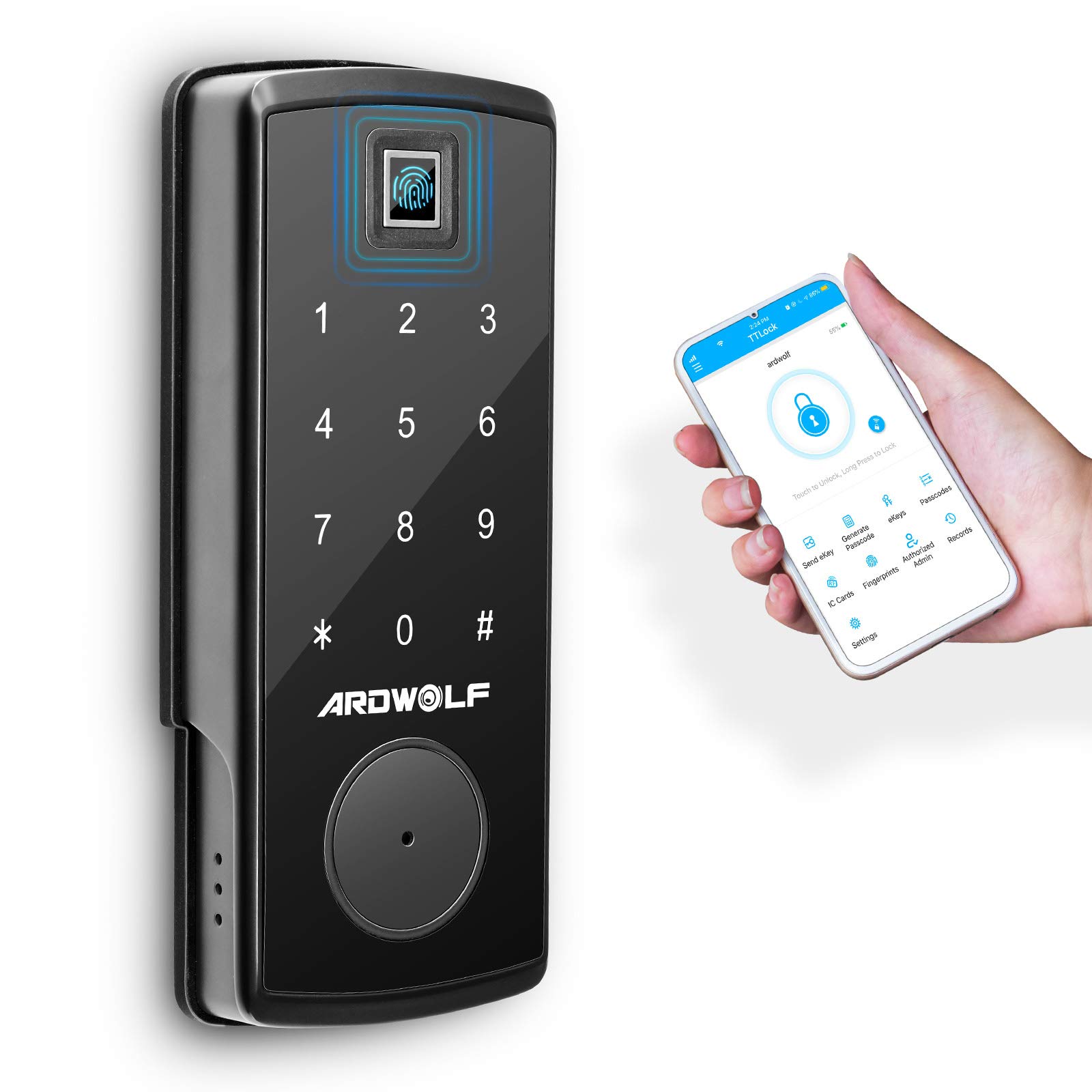 Buy Ardwolf A70 Keyless Entry Door Lock, Bluetooth Smart Autolock