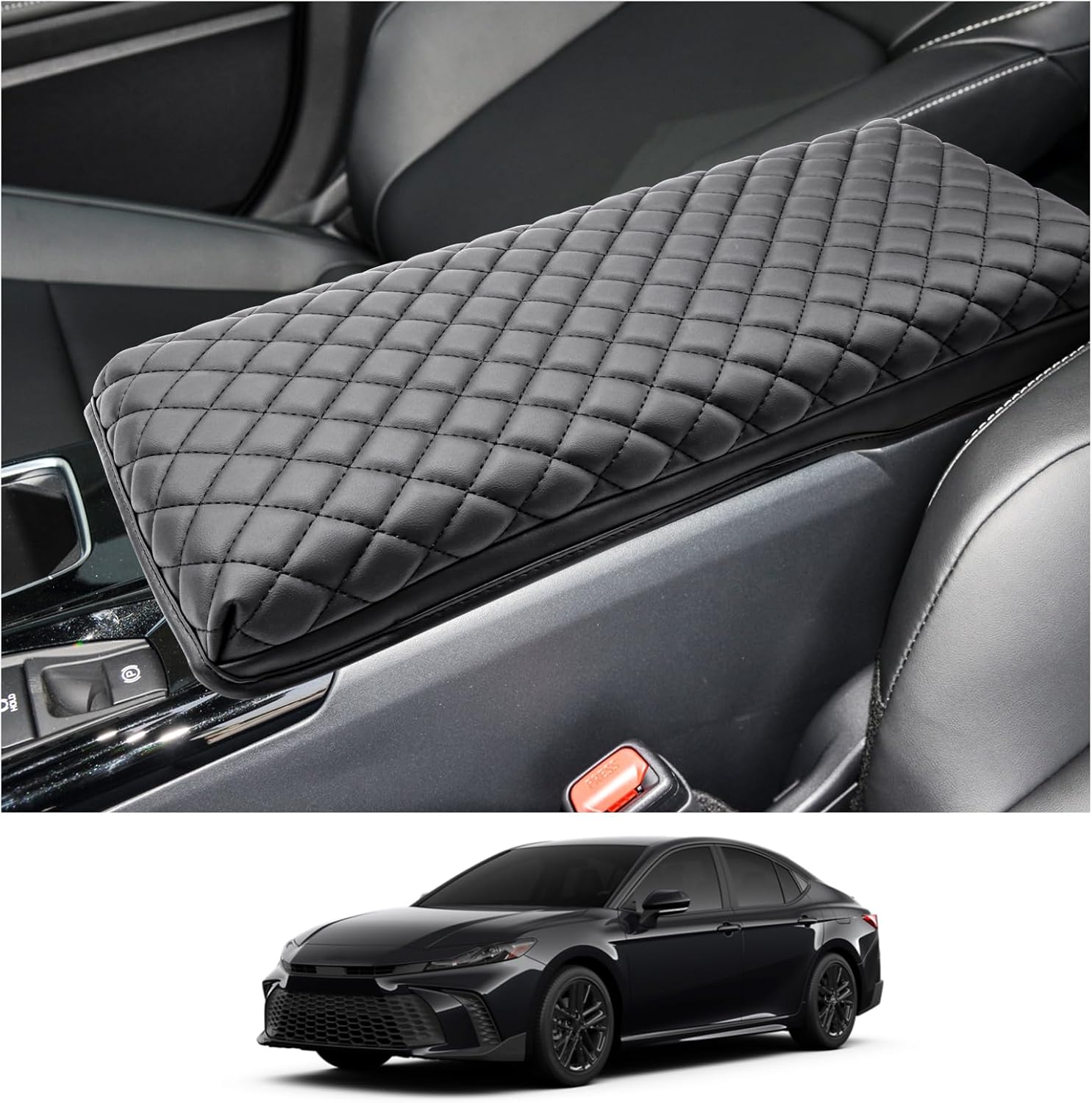 CDEFG for 2025 2026 Toyota 4Runner Center Console Cover with Hidden Storage for 2025 2026 Toyota 4Runner Accessories Armrest Cover 2025 2026 4Runner Middle Console Pad with Magnets Secret Box