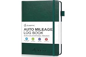 JUBTIC Auto Mileage Log Book for Taxes: Track Vehicle Mileage with Ease