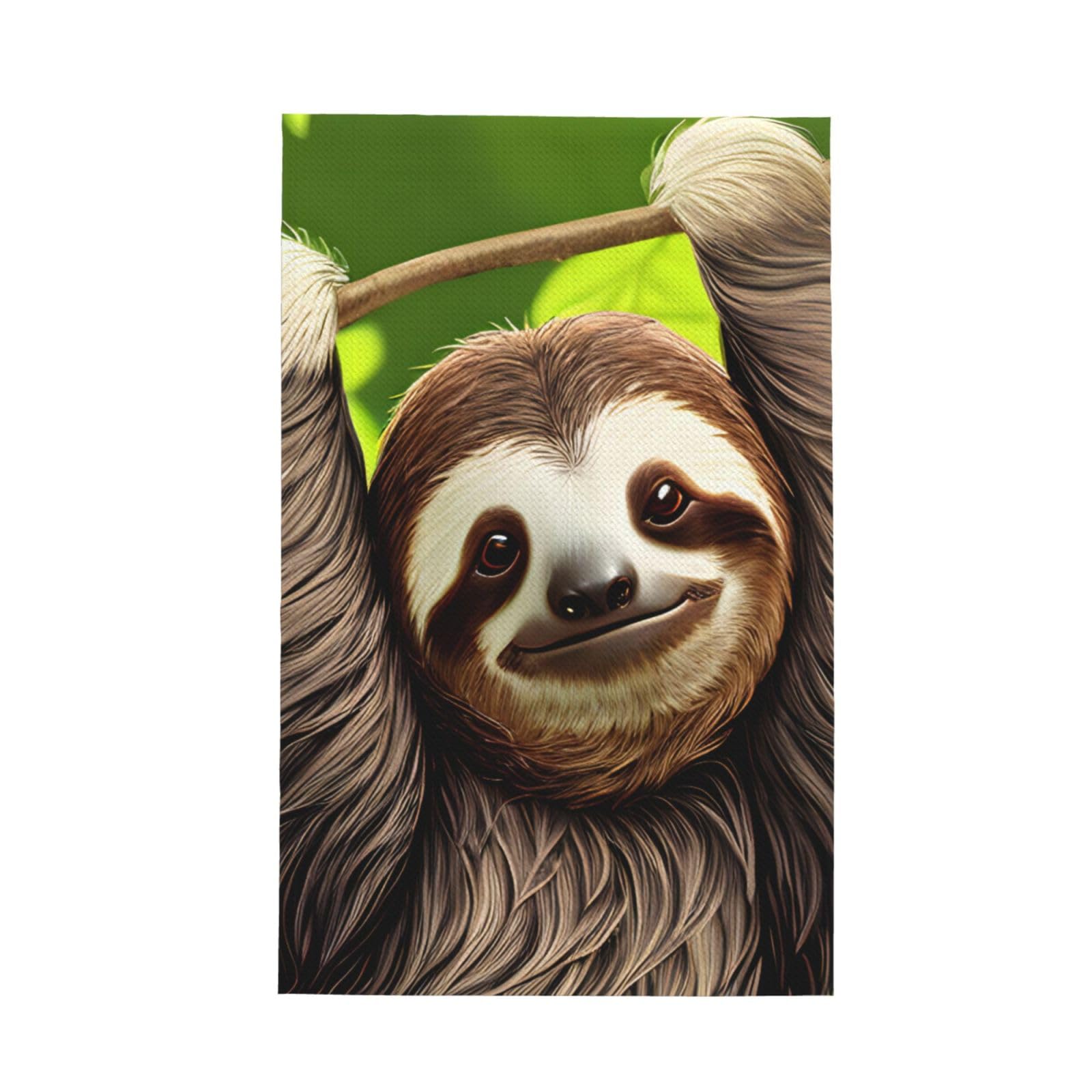 SXZVVBN Cute Sloth Super Absorbent Microfibre Waffle Towels Fast Drying Dish Cloths Home Cafe Barista