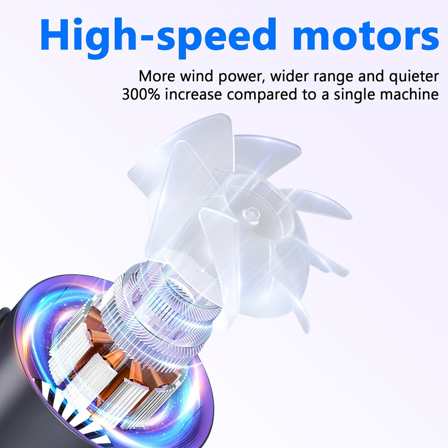 199-Speed Rechargeable Desk Fan with Digital Display & 360° Airflow - 4000mAh USB Wall-Mounted Fan, Ultra-Quiet 30dB, AI Temperature Control for Home, Office, Camping, Bedroom (Purple)