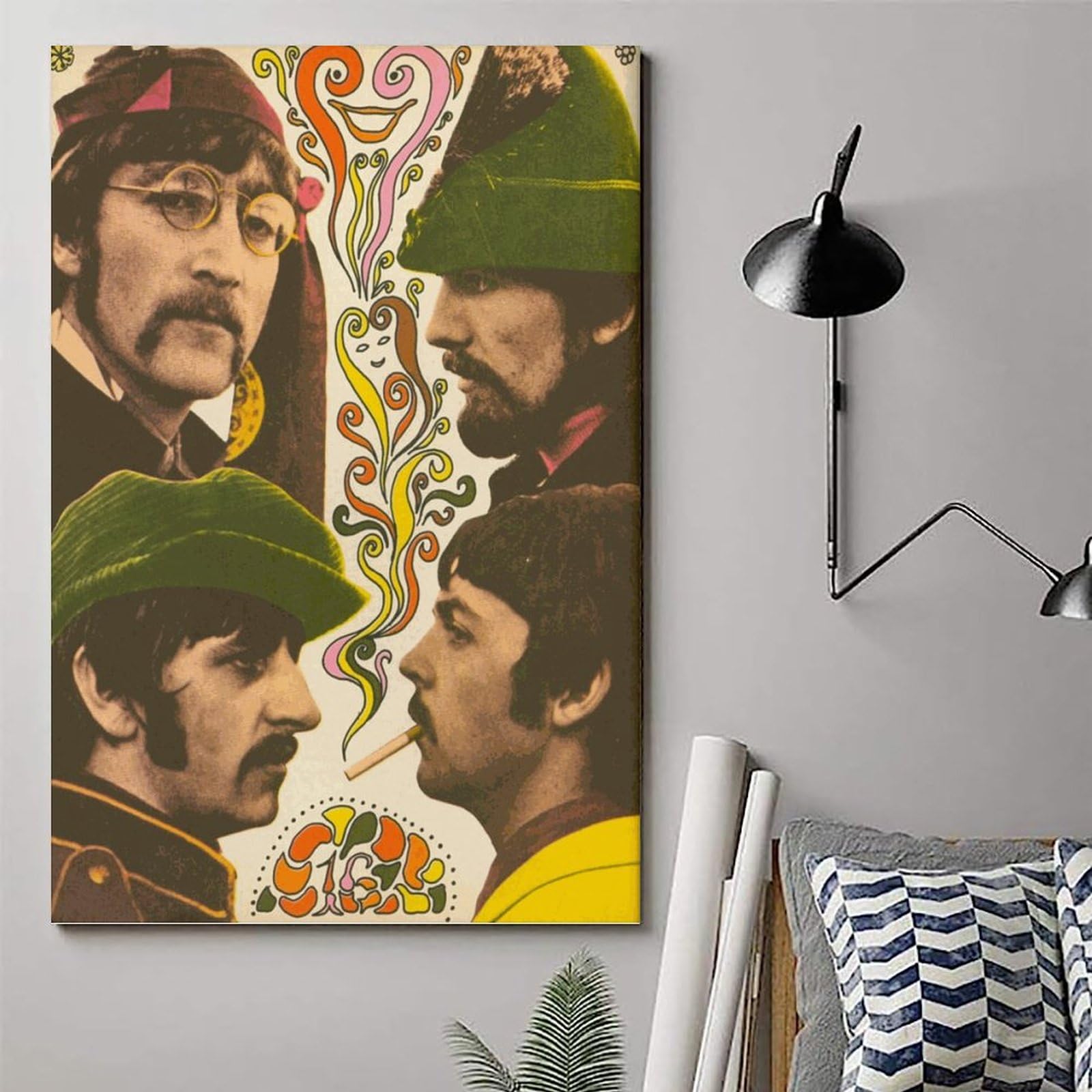 The Beatles Poster Im Vintage-Look - Ästhetische Leinwand Für Wohnzimmer & Schlafzimmer (40x60 Cm)