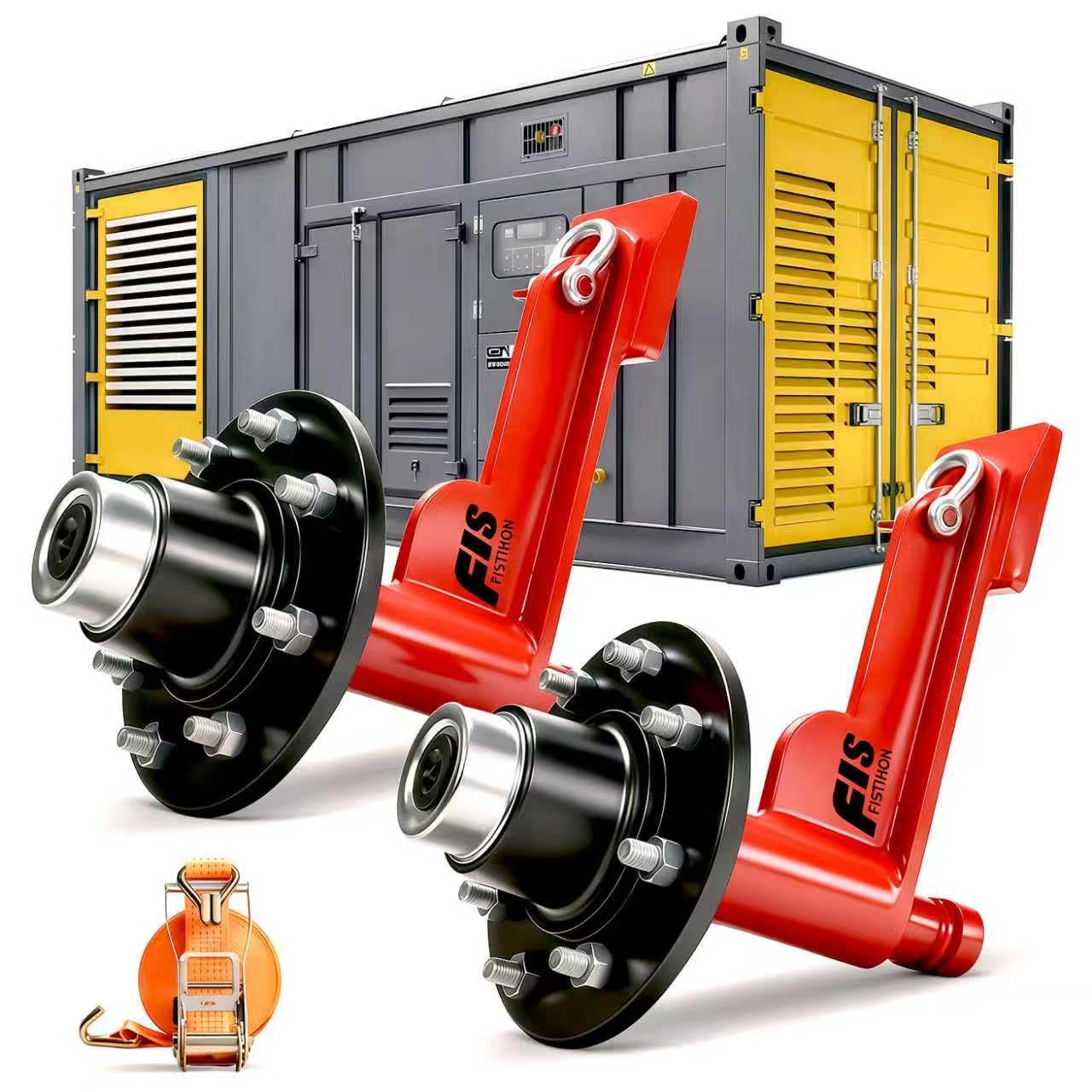 Amazon.com: 2 Pack Shipping Container Wheels 8-Lug Wheels Kit