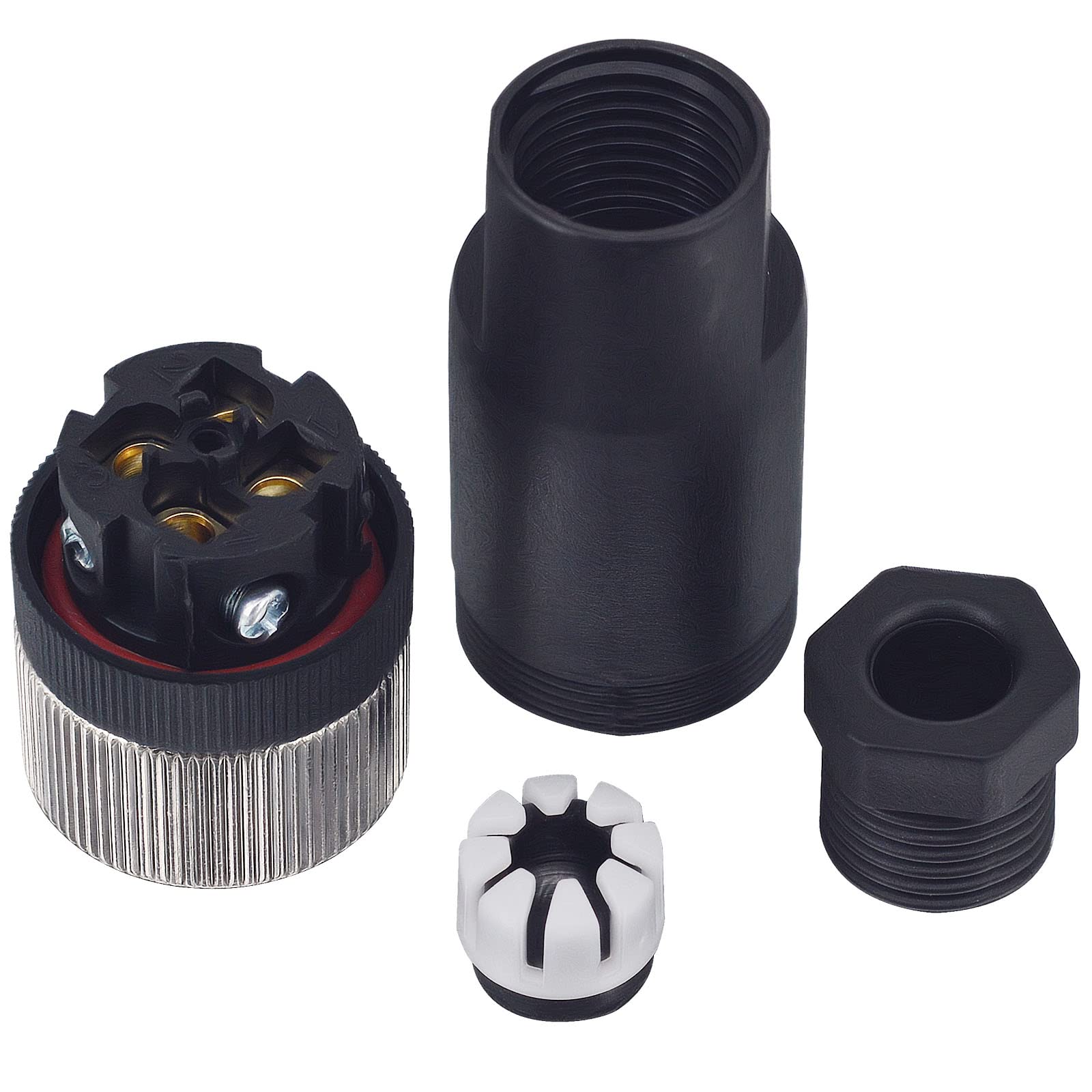 Lonlonty M12 4 Pin Male & Female Socket Panel Aviation Wire Connector,12mm Industrial Circular Connector,Outdoor Waterproof IP67,4 Sets - Image 2