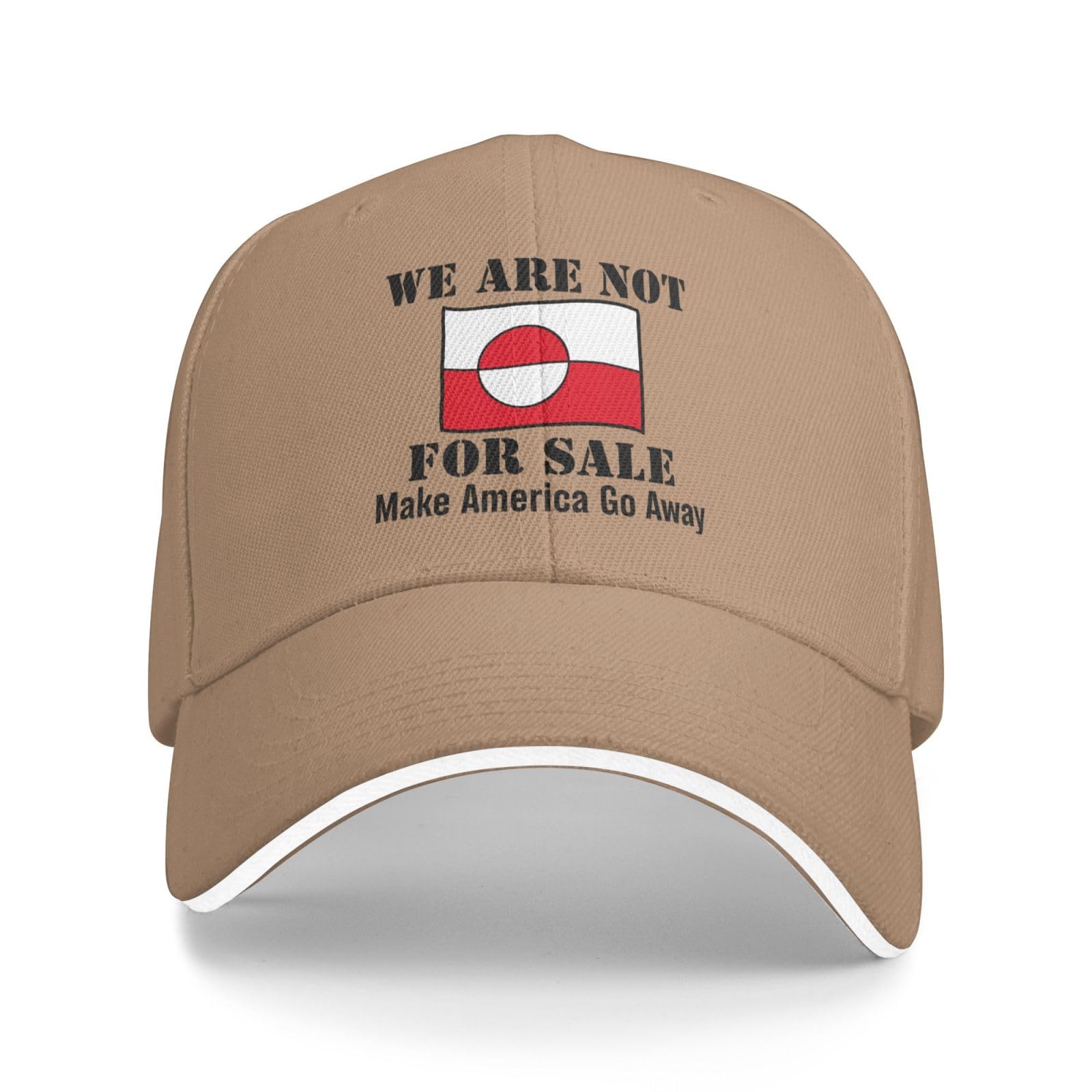 peiyeety Greenland Not for Sale - Make America Go Away Baseball Cap Hat Natural
