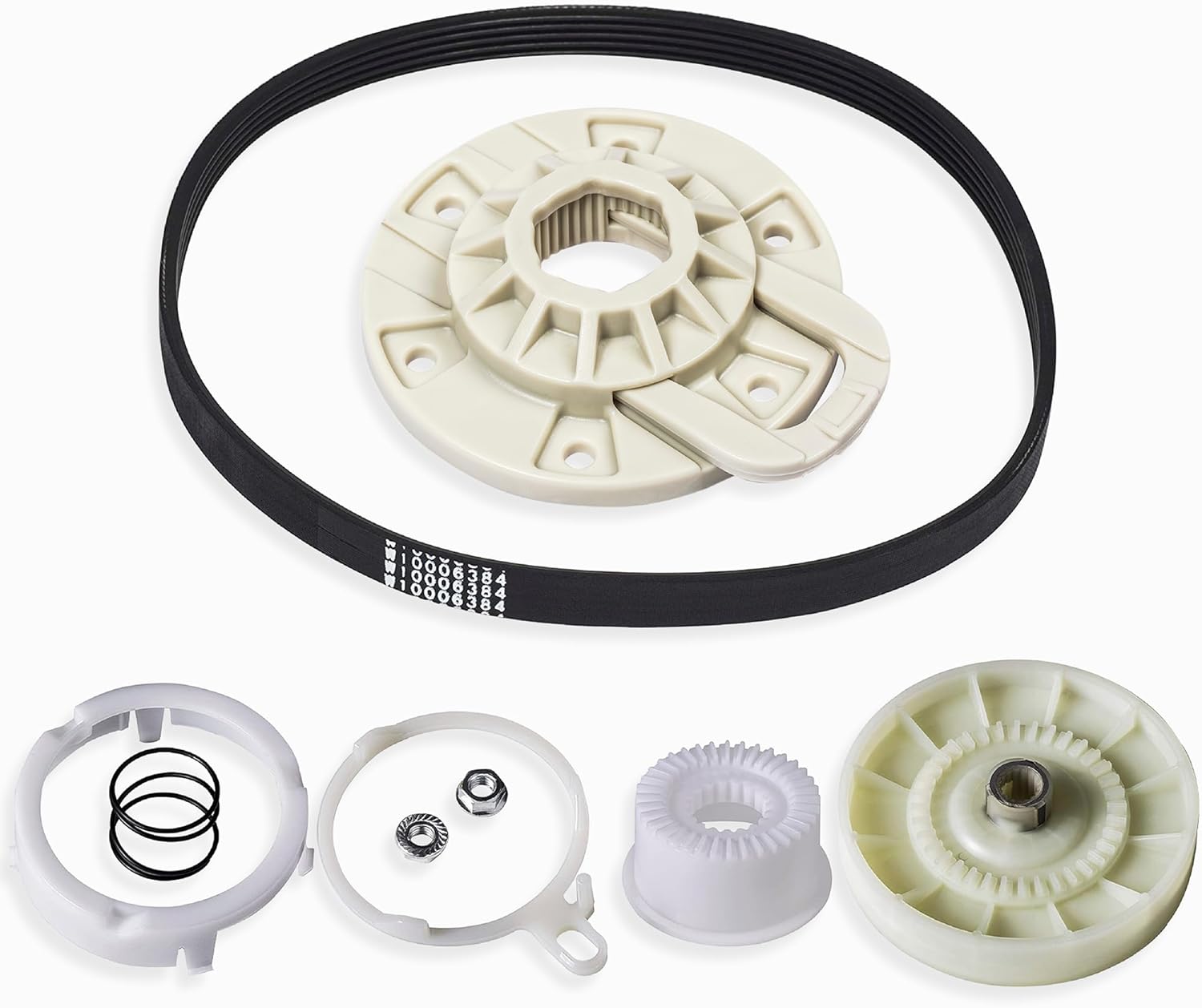 W10721967 Pulley Clutch Kit W10006384 Drive Belt W10528947 Basket Hub
