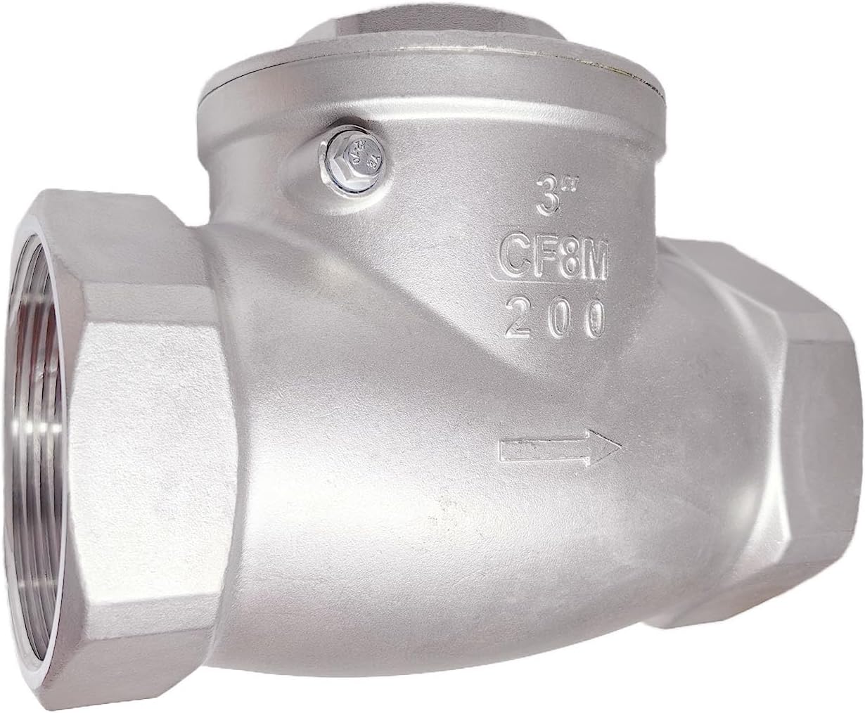 3" Stainless Steel Check Valve, NPT Threaded Horizontal Check Valve Check valve to prevent backflow, check valve for water, oil and air, also available with compressor DN80