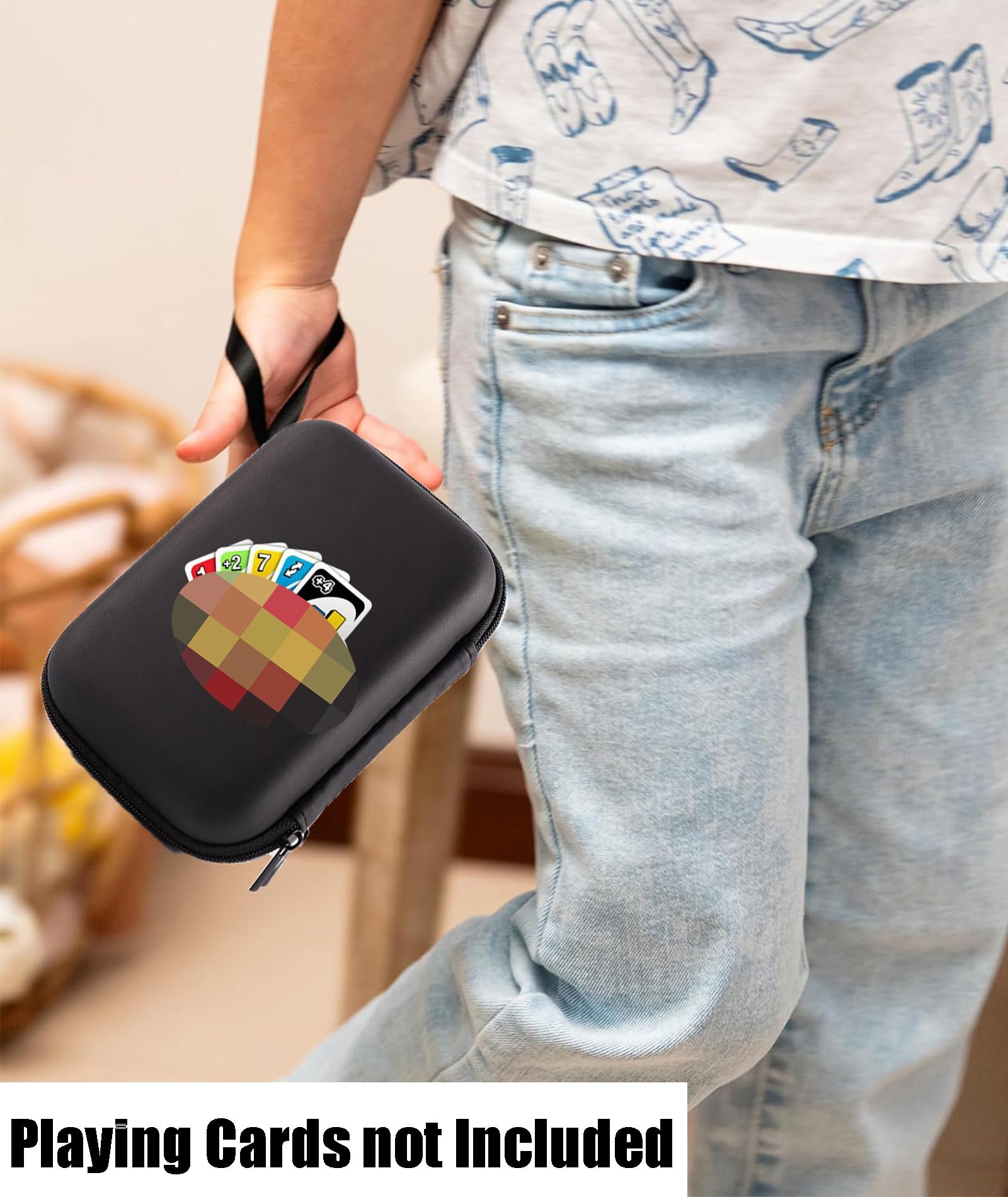 Card Box,Compact and Durable Black Card Holder for Storage and Organization, Suitable for Various Games Including Dare Cards 2