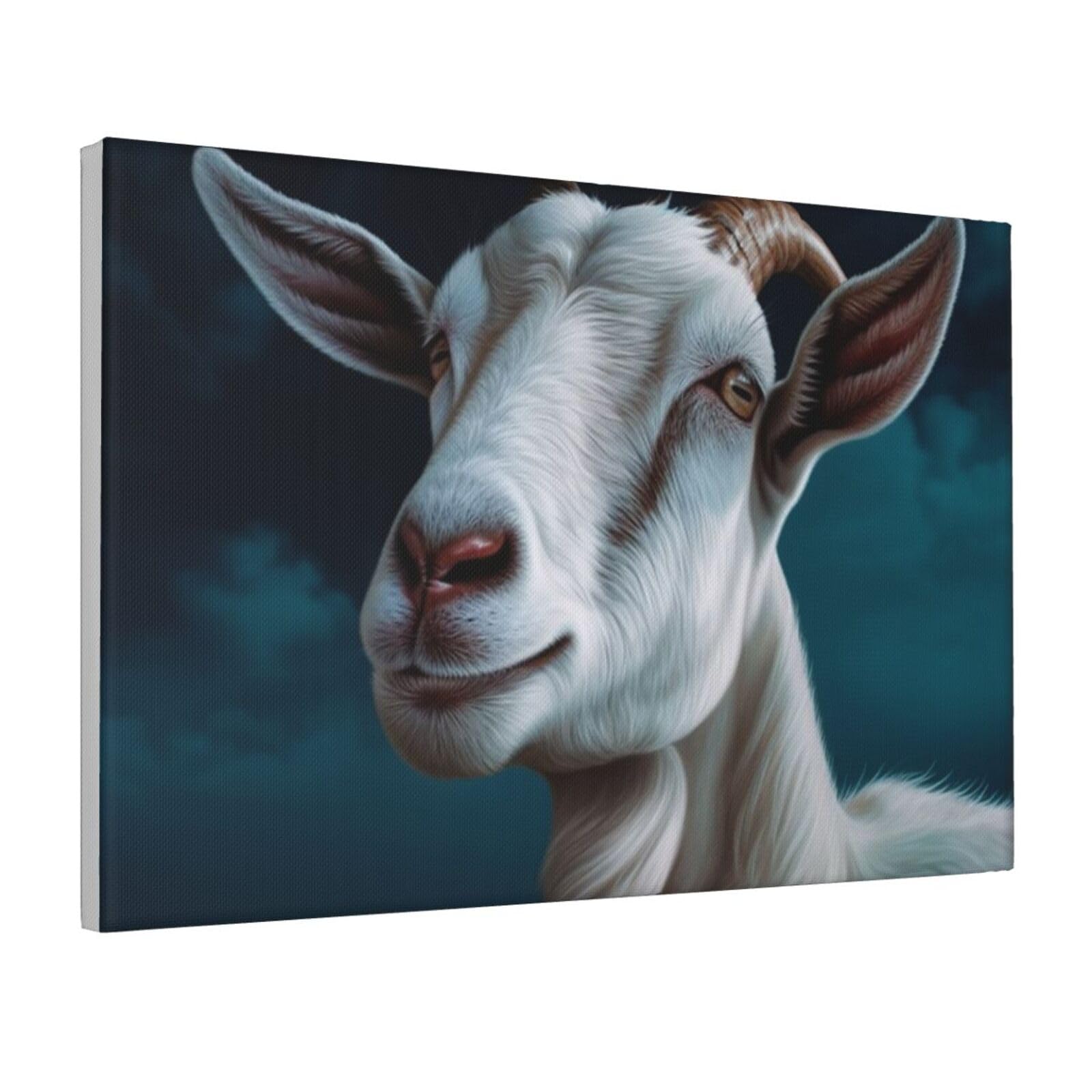 Framed Wall Art for Living Room Art Work, Goat Picture Prints Modern Office Wall Paintings Poster Aesthetic Wall Decorations for Home Decor Ready To Hang 12"x18"