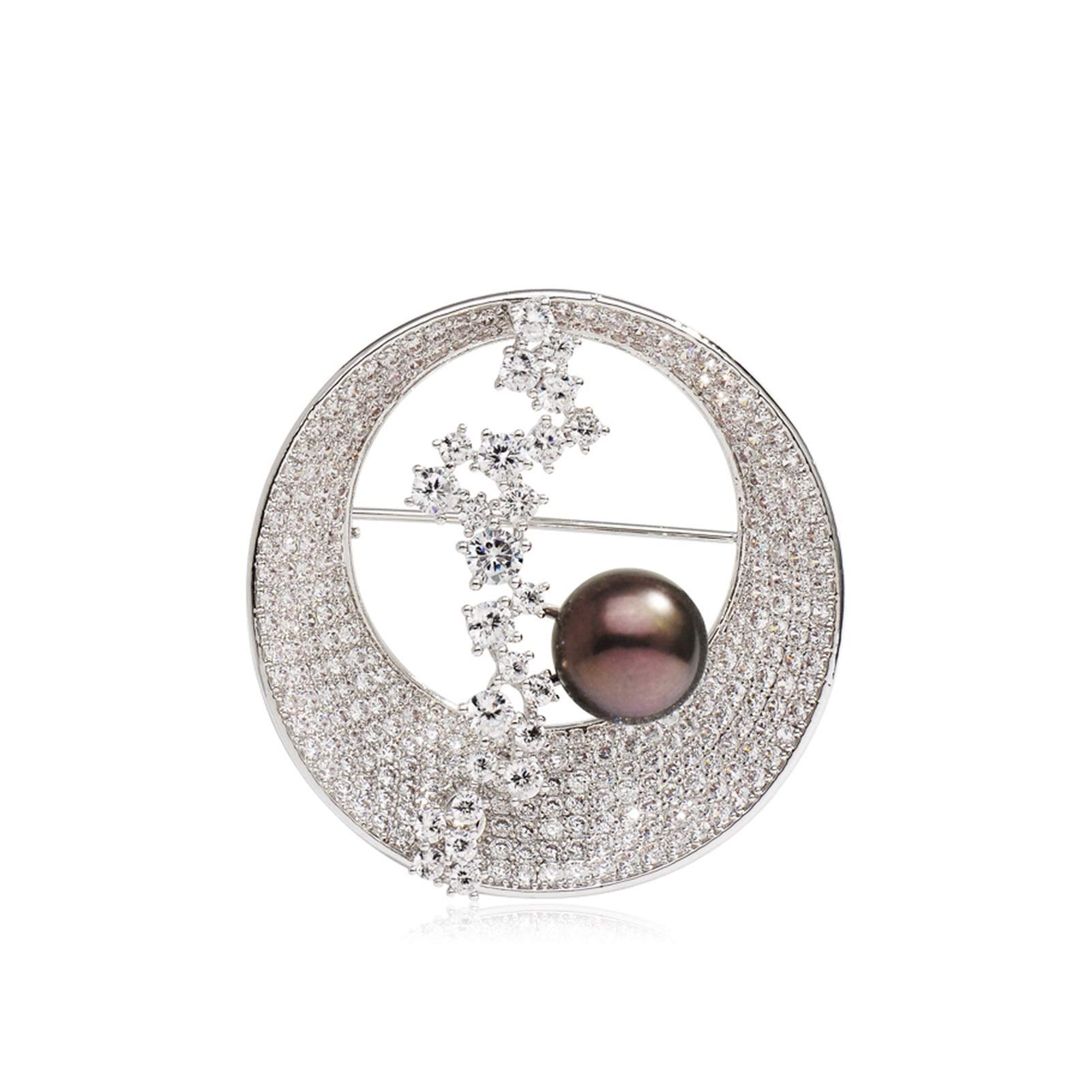 WXKAGF Damen-Brosche, Schlichte Brosche, Kunstperlen-Brosche, Tops, Schal-Brosche, für Damenbekleidung, Zuhause, Hochzeit, Party, Exquisite Broschen
