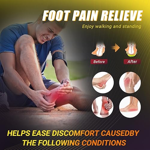 Miniatura 8 de PCSsole Plantillas resistentes de soporte de arco alto para hombres y mujeres, soporte de arco fuerte de más de 220 libras con gel cómodo, alivio de