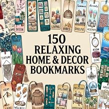 150 Home & Decor Bookmarks Coloring Book for Adults and Teens Featuring Cozy Interiors, Furniture, Wallpapers, and Decorative Patterns for Relaxation