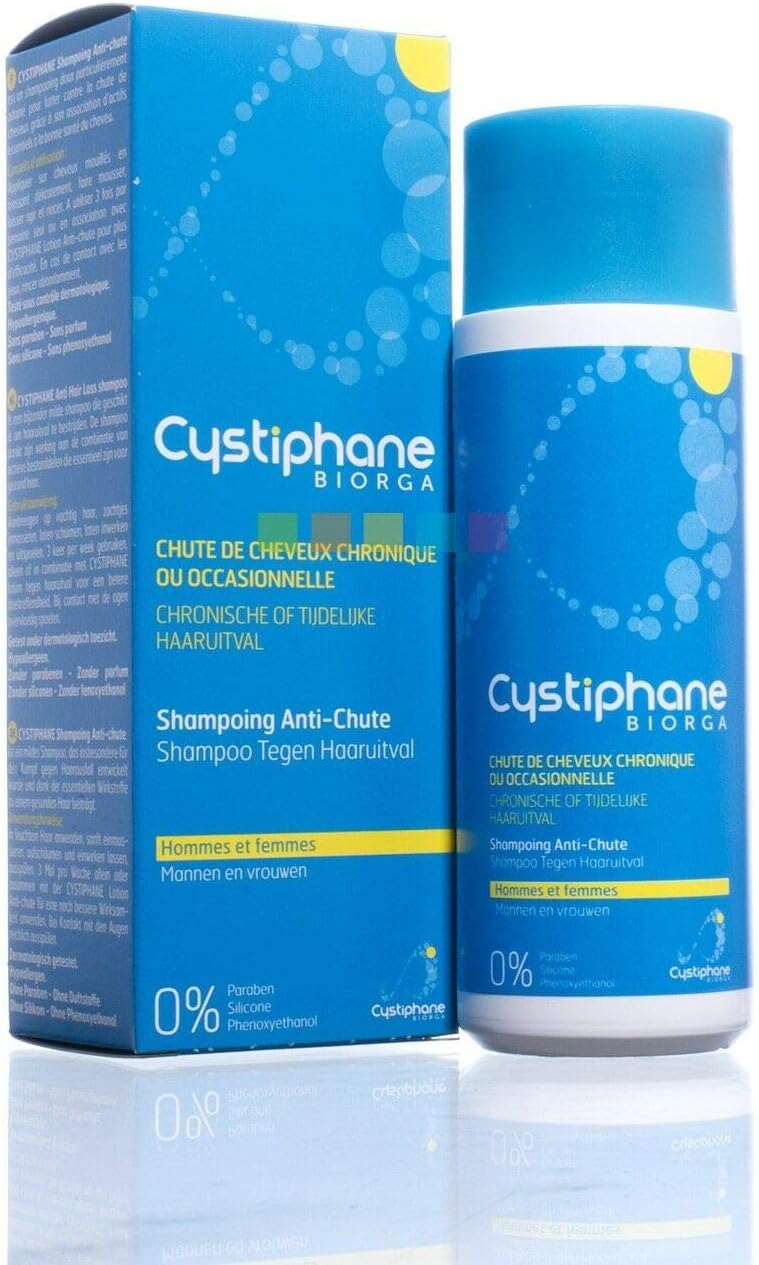 Cystiphane Biorga Shampoo Anti-Hair Loss 200 ml - Personal Care - Stabilizes the Density of the Hair - Protects the Hair - Innovative Formula - Light and Pleasant Texture - Netherlands