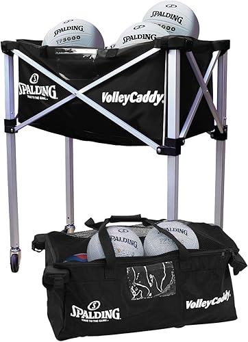 Generic Carrito de pelota de voleibol, capacidad para 8 bolas, color negro, talla única