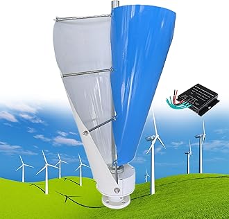 12000W Wind Turbine Helix Generator Kit, Maglev Shaft Wind Turbine Generator, Vertical Windmill 3-Phase Wind Power Turbine, for Household Power Supply, Road Infrastructure,D-12V