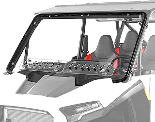 KEMIMOTO 2024+ XP 1000 Vented Windshield 2-IN-1 Pre-Installed Rubber Strip, Compatible with 2024 2025 Polaris RZR XP 1000 / RZR XP 4 1000, Hard-Coated PC Less Fog Front Full Window #2884542
