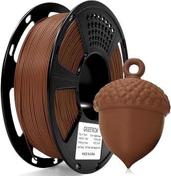 GEEETECH Matte PLA Filament 1.75mm Brown, 1kg Spool 2.2 lbs 3D Printer Filament Matte Surface Texture & Low Warping, Dimensional Accuracy +/- 0.02 mm, Fit Most FDM Printers